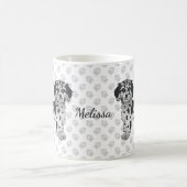 Blue Merle Mini Goldendole Cartoon Dog & Name Koffiemok (Center)