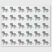 Blue Merle Mini Goldendole Cartoon Dog Pattern Cadeaupapier (Vlak)