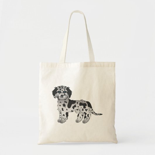 Blue Merle Mini Goldendole Cute Cartoon Dog Tote Bag (Voorkant)