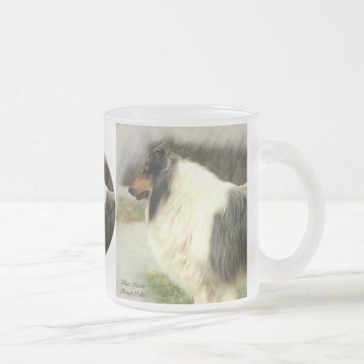 Blue Merle Rough Collie Art geeft Mokken (Rechts)