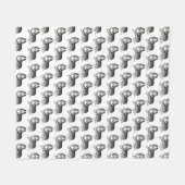 Blue Merle Rough Collie Cute Cartoon Dog Patroon Fleece Deken (Voorkant (Horizontaal))