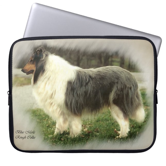 Blue Merle Rough Collie Gifts Laptop Sleeve (Voorkant)