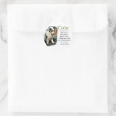 Blue Merle Rough Collie Gifts Ronde Sticker (Tas)
