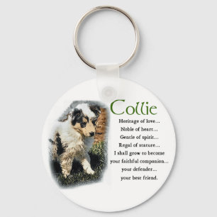 Blue Merle Rough Collie Gifts Sleutelhanger