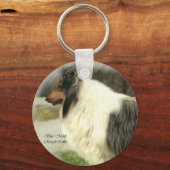 Blue Merle Rough Collie Gifts Sleutelhanger (Voorkant)