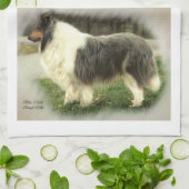 Blue Merle Rough Collie Gifts Theedoek (Gevouwen)