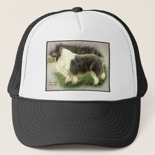 Blue Merle Rough Collie Gifts Trucker Pet (Voorkant)