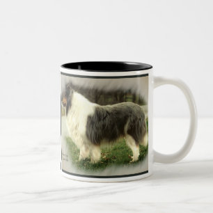 Blue Merle Rough Collie Gifts Tweekleurige Koffiemok