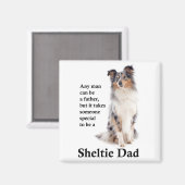 Blue Merle Sheltie Dad Magnet (Voorkant / Achterkant)