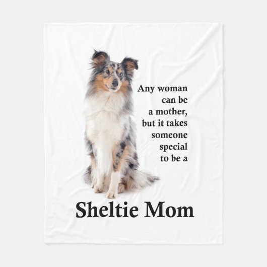 Blue Merle Sheltie Ma Fleece Blanket (Voorkant)
