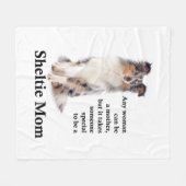 Blue Merle Sheltie Ma Fleece Blanket (Voorkant (Horizontaal))