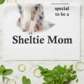 Blue Merle Sheltie Ma Kitchen Towel Theedoek (Gevouwen)