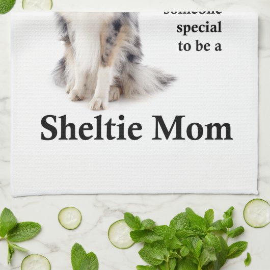 Blue Merle Sheltie Ma Kitchen Towel Theedoek (Gevouwen)