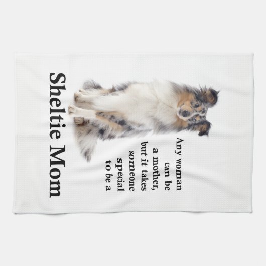 Blue Merle Sheltie Ma Kitchen Towel Theedoek (Horizontaal)