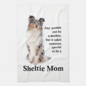 Blue Merle Sheltie Ma Kitchen Towel Theedoek (Verticaal)