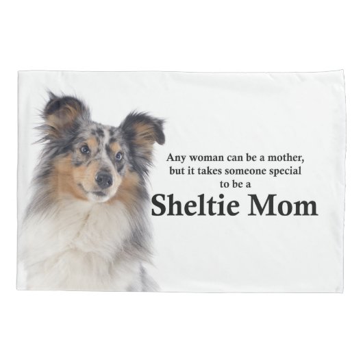 Blue Merle Sheltie Ma Pillowcase Kussensloop (Achterkant)