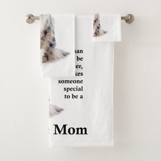 Blue Merle Sheltie Mom Badhanddoek Set Bad Handdoek (Insitu)