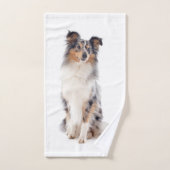 Blue Merle Sheltie Mom Badhanddoek Set Bad Handdoek (Handdoek)