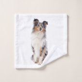 Blue Merle Sheltie Mom Badhanddoek Set Bad Handdoek (Wasdoekje)
