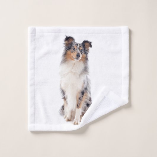 Blue Merle Sheltie Mom Badhanddoek Set Bad Handdoek (Wasdoekje)