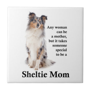 Blue Merle Sheltie Mom Tegel Tegeltje