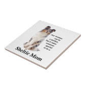 Blue Merle Sheltie Mom Tegel Tegeltje (Zijkant)