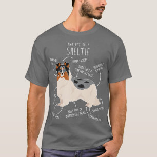 Blue Merle Sheltie Shetland Sheepdog Anatomie 1 T-shirt