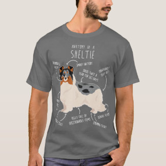 Blue Merle Sheltie Shetland Sheepdog Anatomie 1 T-shirt
