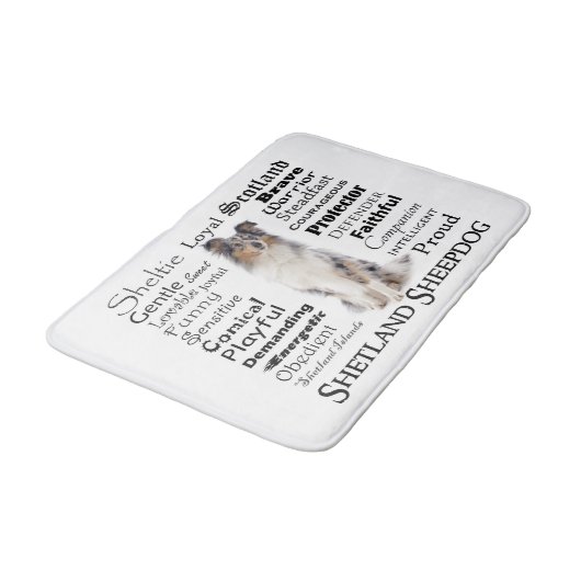 Blue Merle Sheltie Traits Bath Mat (Gekanteld)