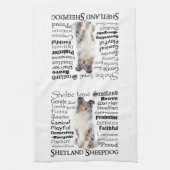 Blue Merle Sheltie Traits Keukenhanddoek (Verticaal)