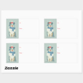 Blue Merle Sheltie Winter Geschenk Rechthoekige Sticker (Vel)