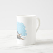 Blue Merle Shetland Sheepdog Sheltie Hondenvakanti Porselein Kop (Voorkant rechts)