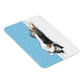 Blue Merle Shetland Sheepdog Sheltie Winter Snow Magneet (Rechterzijde)
