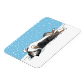 Blue Merle Shetland Sheepdog Sheltie Winter Snow Magneet (Linkerzijde)