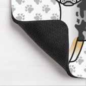 Blue Merle Smooth Coat Chihuahua Dog & Paws Muismat (Hoek)