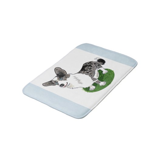 Blue merle Welsh Corgi Cardigan - badmat / Pet. (Gekanteld)