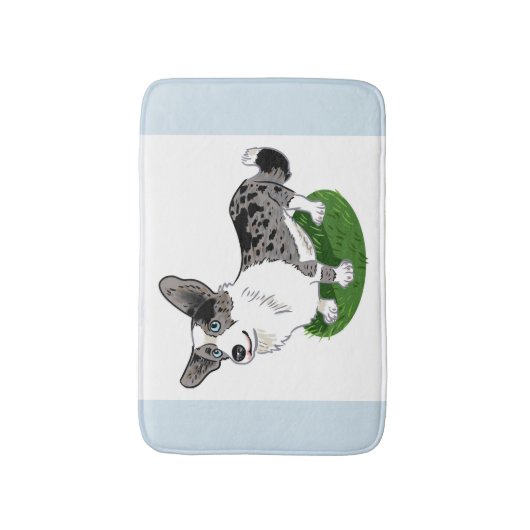 Blue merle Welsh Corgi Cardigan - badmat / Pet. (Voorkant Verticaal)