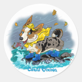 Blue merle Welsh Corgi Cardigan - stickers