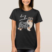Blue Merle White & Tan Shetland Sheepdog Hond Mam T-shirt (Voorkant)
