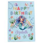 Blue Mermaid Gift Bag in Blue Medium Cadeauzakje (Voorkant)