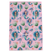 Blue Mermaid Gift Bag in Pink Medium Cadeauzakje (Achterkant)