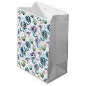 Blue Mermaid Gift Bag in White Medium Cadeauzakje (Achterkant Gekanteld)
