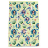 Blue Mermaid Gift Bag in Yellow Medium Cadeauzakje (Achterkant)