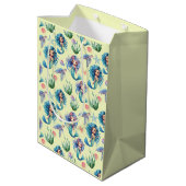 Blue Mermaid Gift Bag in Yellow Medium Cadeauzakje (Achterkant Gekanteld)