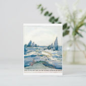  BLUE MERMAID OCEAN PRINT BRIEFKAART (Staand voorkant)