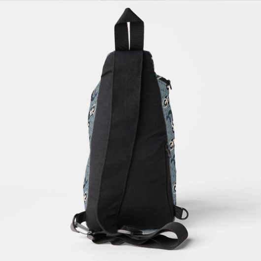 Blue Mermaid Pattern Sling Bag (Achterkant)