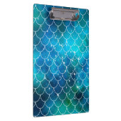 Blue Mermaid Scales Pattern Klembord (Rechts)