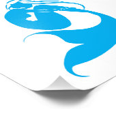 Blue Mermaid Silhouette Logo Foto Afdruk (Hoek)