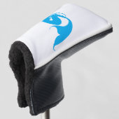 Blue Mermaid Silhouette Logo Golfheadcover (3/4 voorkant)
