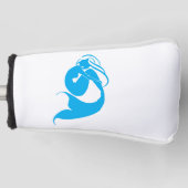 Blue Mermaid Silhouette Logo Golfheadcover (Voorkant)